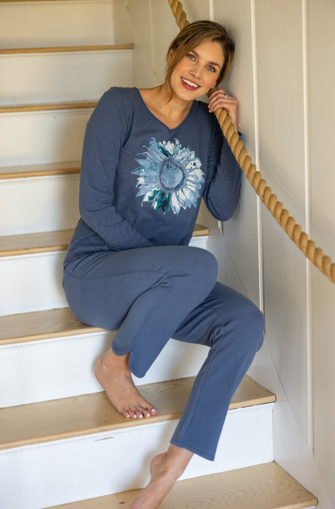 Escape by Habitat's Laid Back V-Neck Sunflower print top