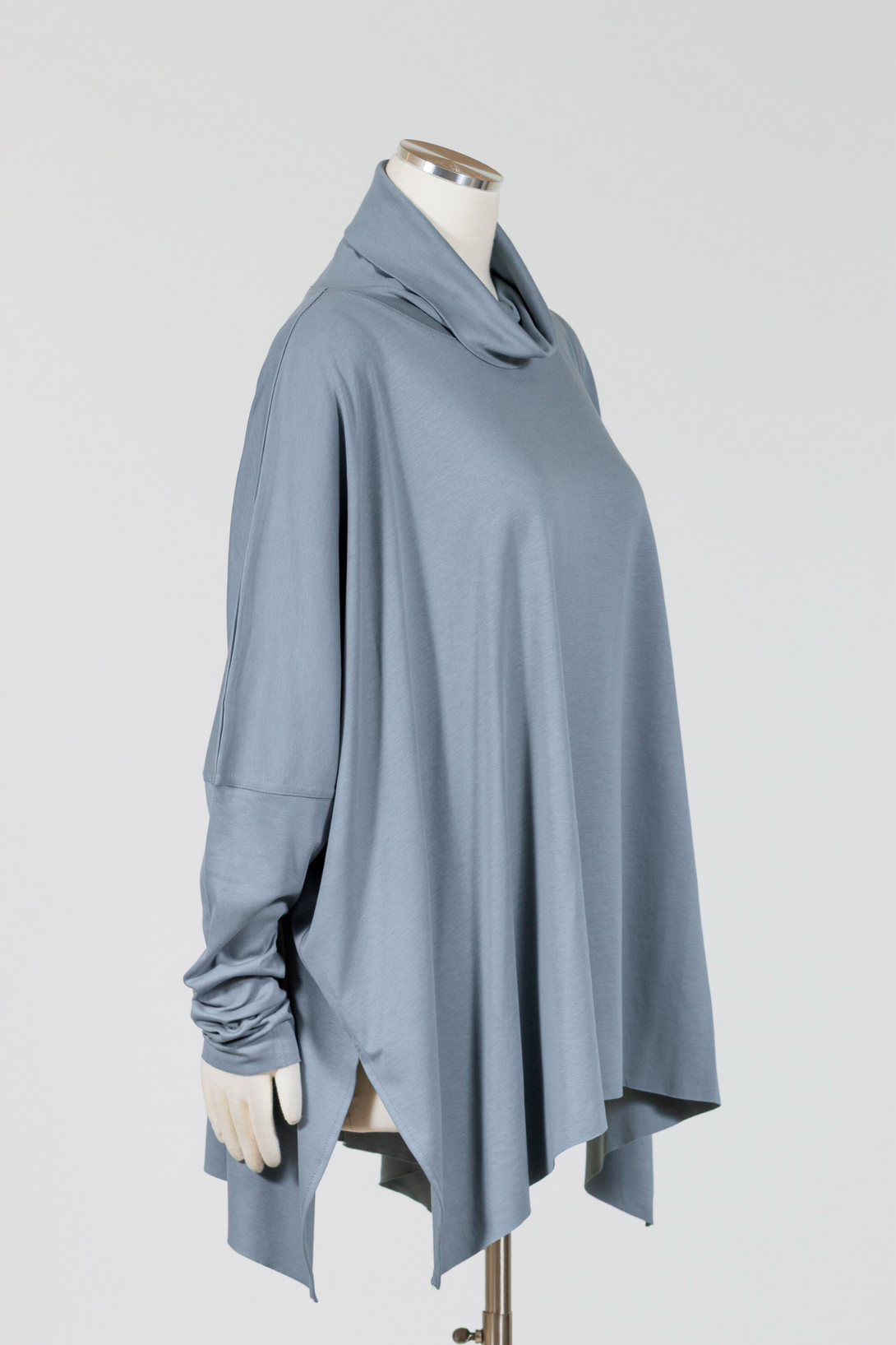 Planet-LaurenG-Womens-Swing-TurtleNeck-Top-Pima-Cotton-vapor-grey