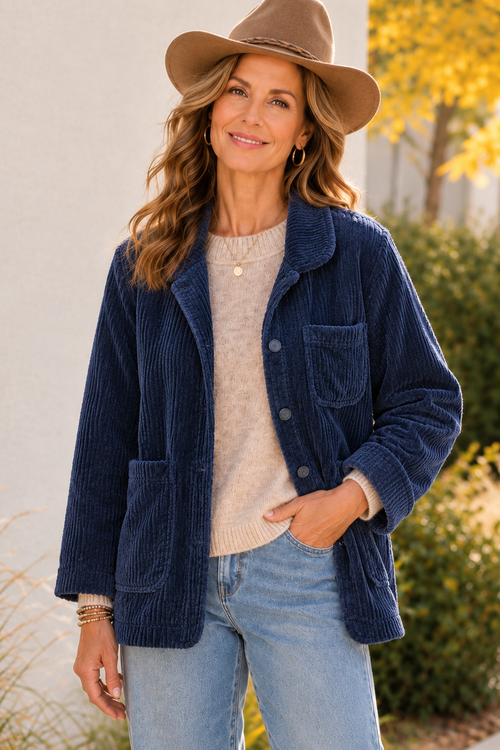 Lux Cord Long Blazer