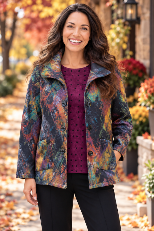 Sunset Fleece Swing Coat