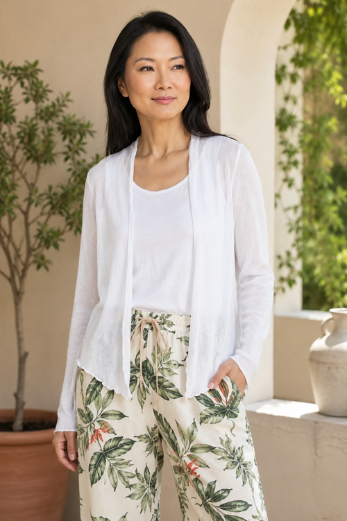 Tulle Open Front Cardigan