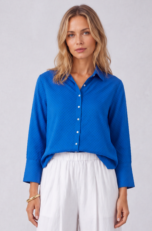 Cropped Easy Shirt, Pinhole