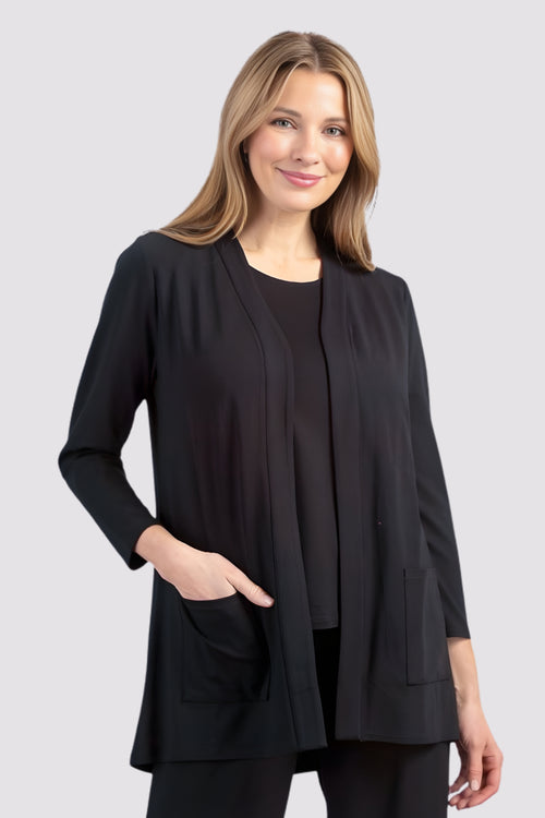 Long Open Front Cardigan