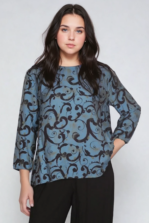 3/4 Sleeve A-line Top