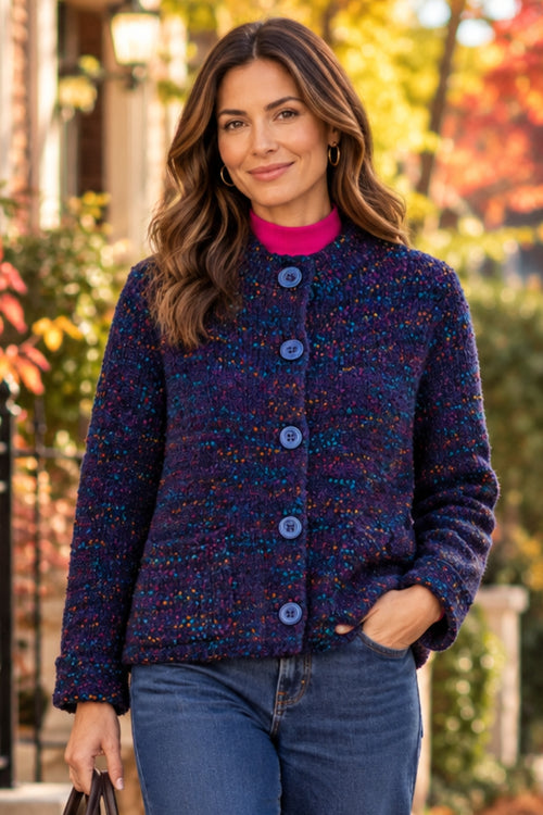Funnel Neck Cardigan
