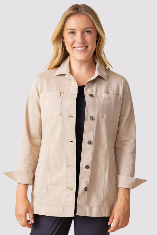 Stretch Denim Boyfriend Jacket