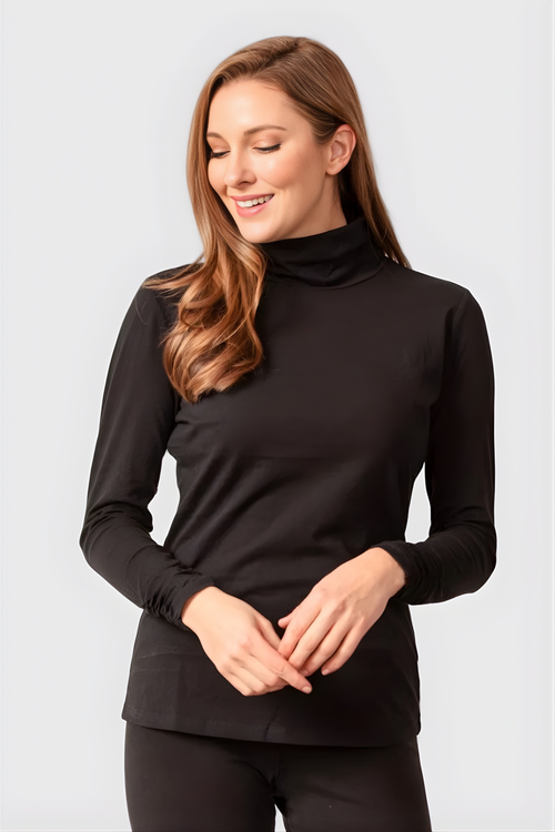 Ruched Turtleneck