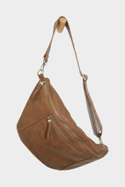 Joy Susan Mel Sling Crossbody Bag (Vegan Leather){Russet Brown}