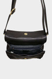 Joy Susan Liana Crossbody Bag (Vegan Leather){Black/Burgundy}