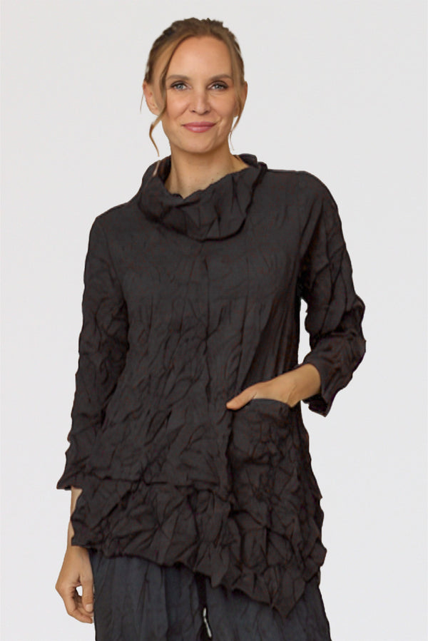 Chalet-Ceci-Womens-Clothing-Grace-Top-Shirt-Tunic-Crinkle-Black