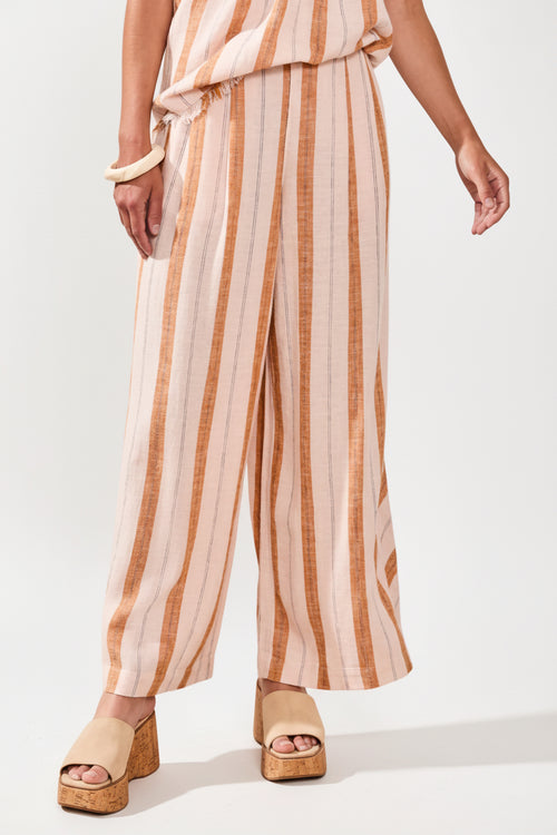 Pull on Flowy Wide Leg Pant with Pockets