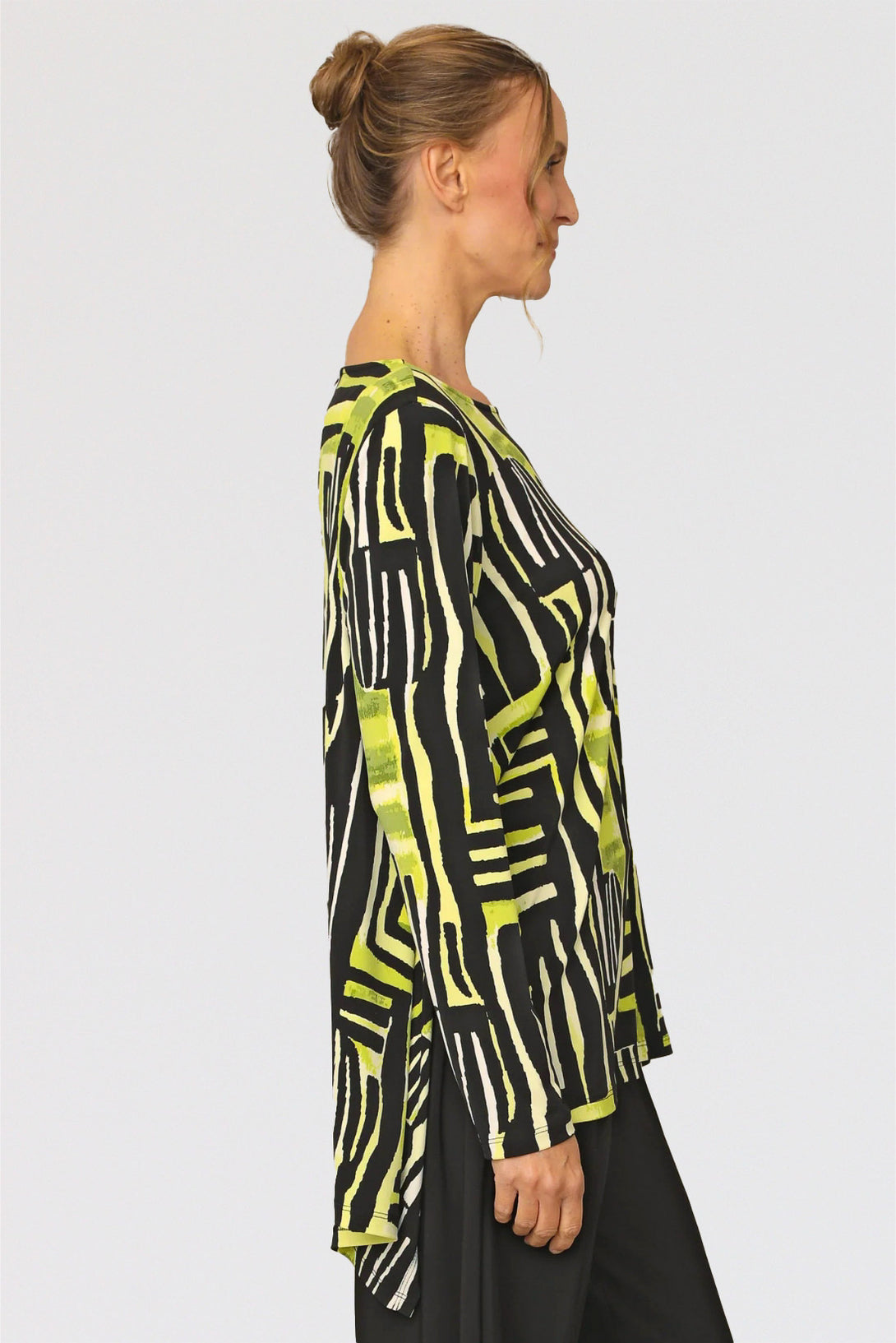 Chalet-Ceci-Womens-Clothing-Reanna-Shirt-Top-Tunic-Bamboo-Green-Black-Print