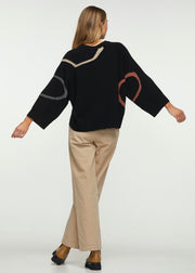 Zaket & Plover Swirl Sweater (Sweater Knit) {Black}