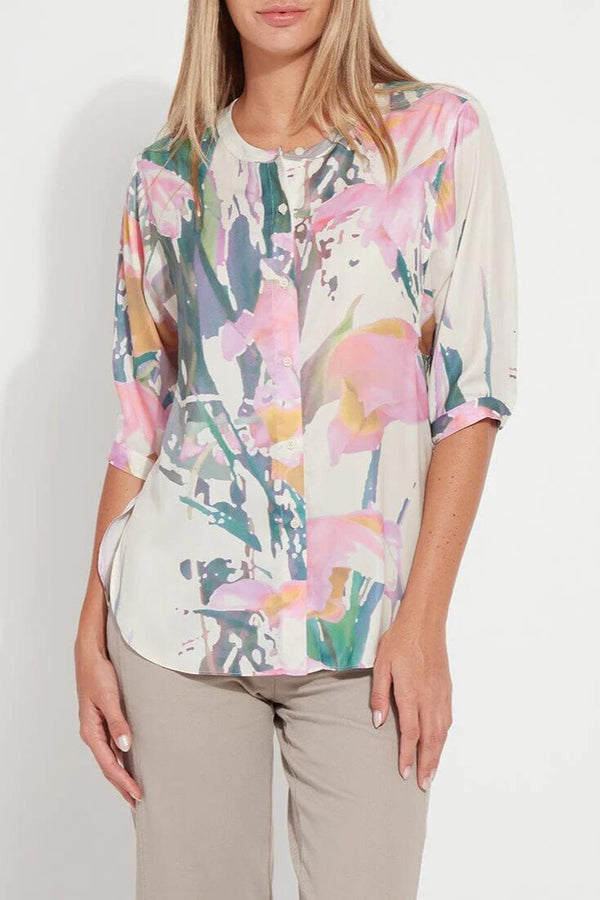 Lysse Viviana Satin Shirt Jazzy Floral