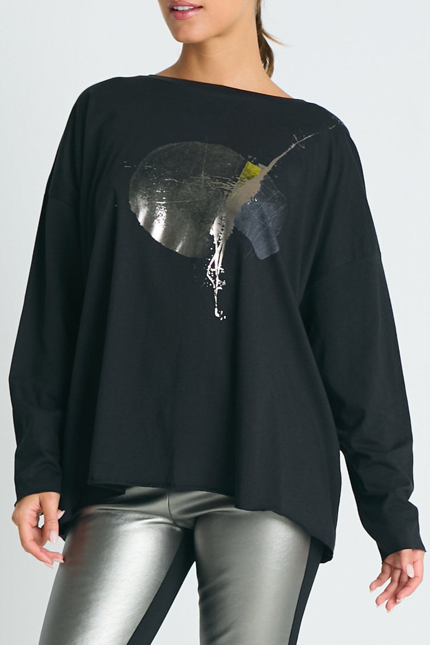 Planet-LaurenG-Womens-Clothing-Celestial-Boxy-Tee-Splatter-Black