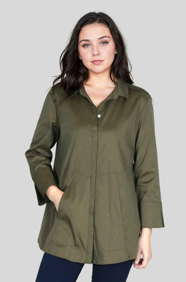 Habitat-Womens-Clothing-Shirt-Placket-Woven-ButtonDown-Cotton-Oxford-Blue