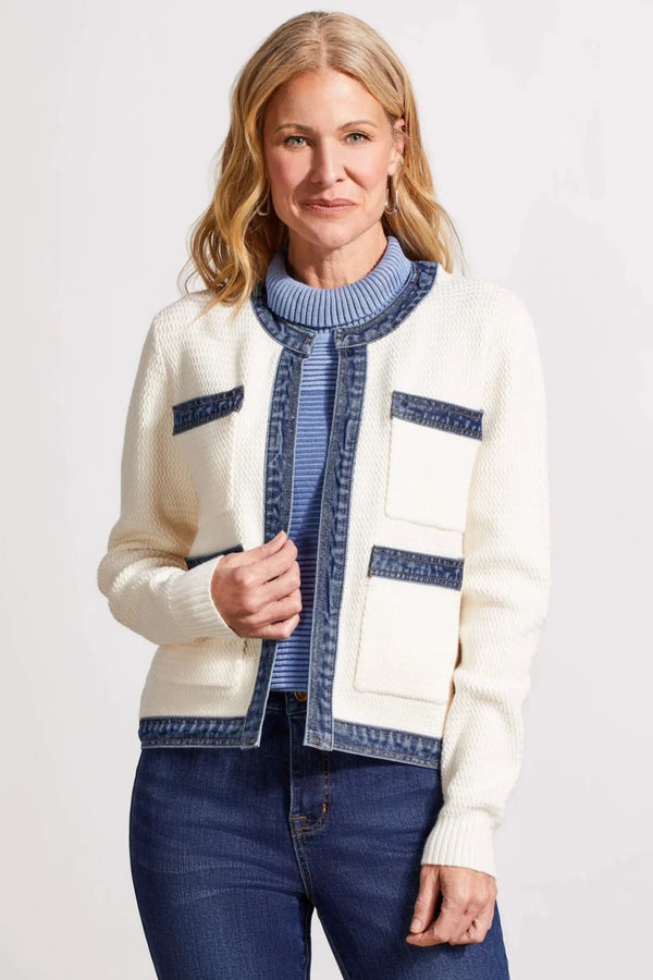 Jeans sweater jacket discount