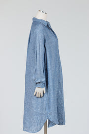 CP Shades Lara Dress (Chambray Linen) {Blue}