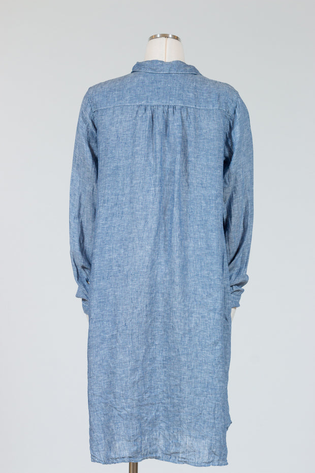 CP Shades Lara Dress (Chambray Linen) {Blue}