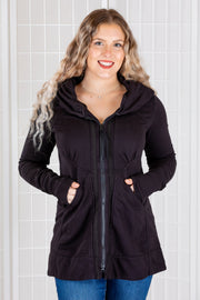 The Prairie Underground Mid-Victorian Hoodie in French Terry in Black for sale at Lissa the Shop.