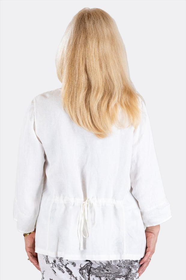 Kleen Tuck Front Shirt (Linen Blend) {Laundered}[FINAL SALE]