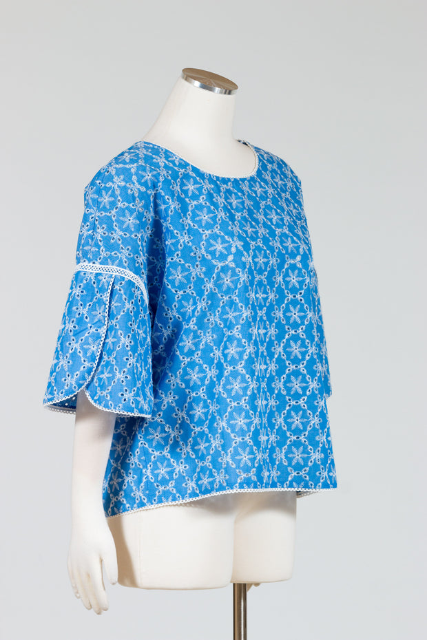 Tribal-Embroidered-Blouse-Eyelet-Blue