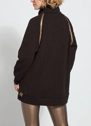 LYSSÉ Tessa Quilted Pullover (Stretch Knit){Black}