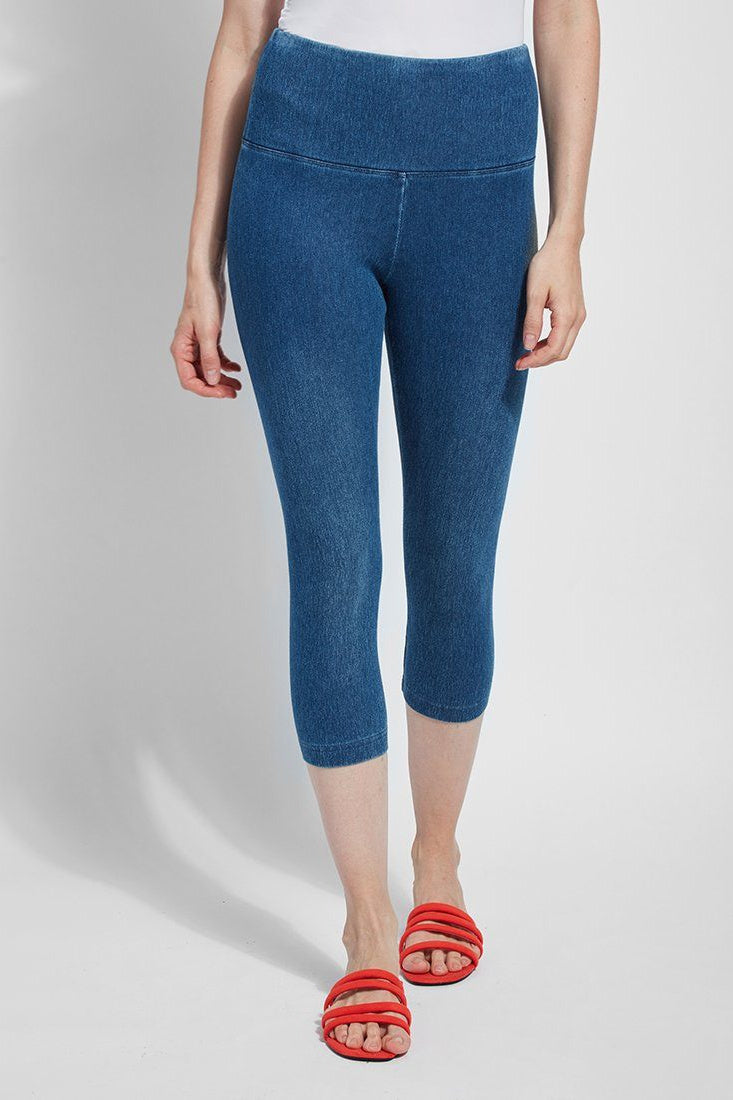 LYSSÉ Denim Capri Mid Wash