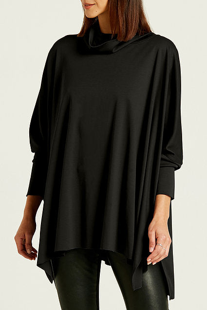 PLANET by Lauren G's Swing Turtle ﻿has a turtle-neck, long sleeves and a straight shape in Black for sale at Lissa the Shop.